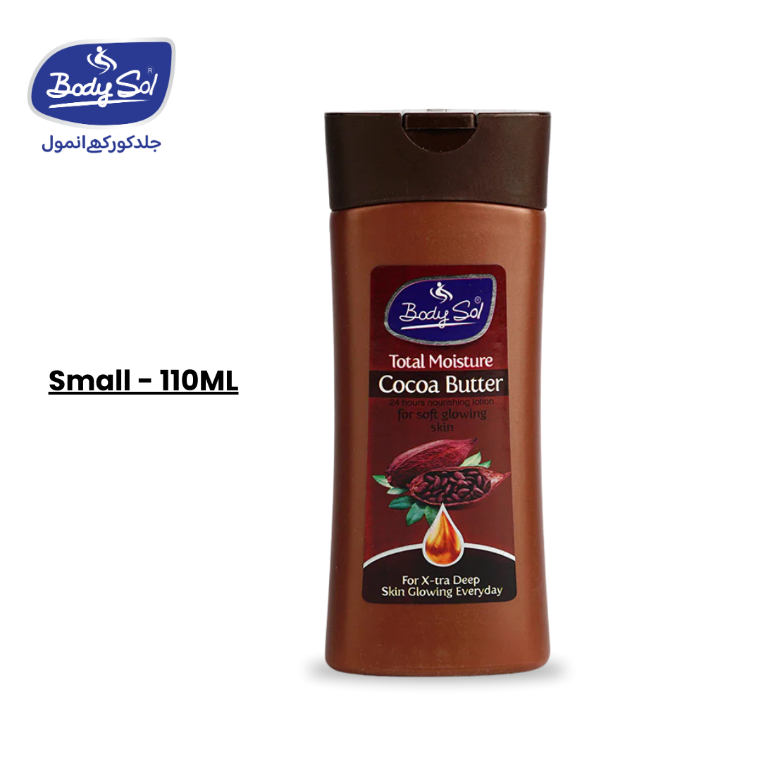 BodySol Cocoa Butter Body Lotion | Deep Moisturizing Lotion for Dry & Rough Skin | Winter Care Body Moisturizer | Non-Greasy | For Men & Women