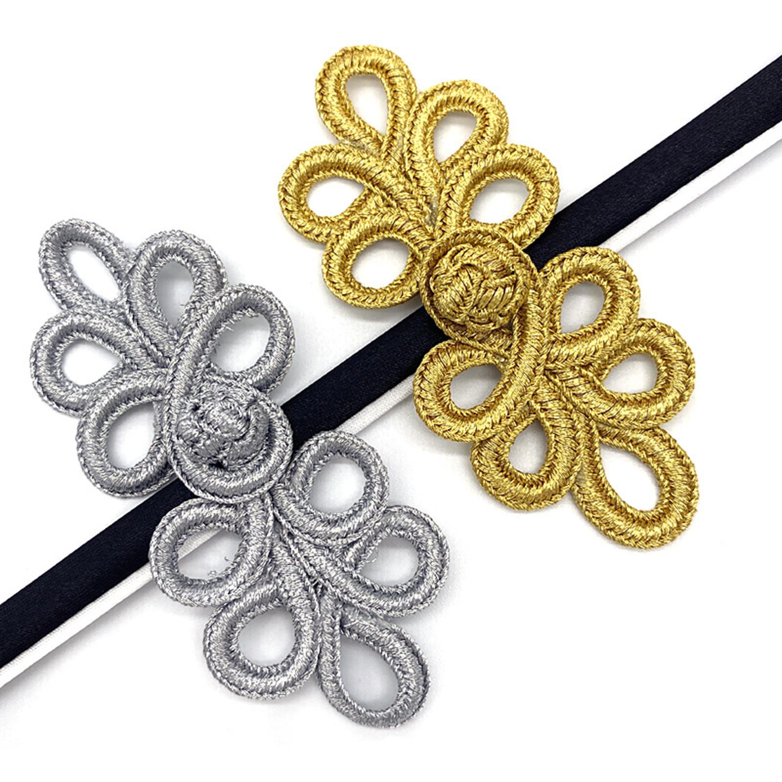 10Pair Chinese Knots Frog Buttons Closure Fasteners Sewing Button Knitting Closure Button for Costumes Outfit Coats Cloak Hanfu