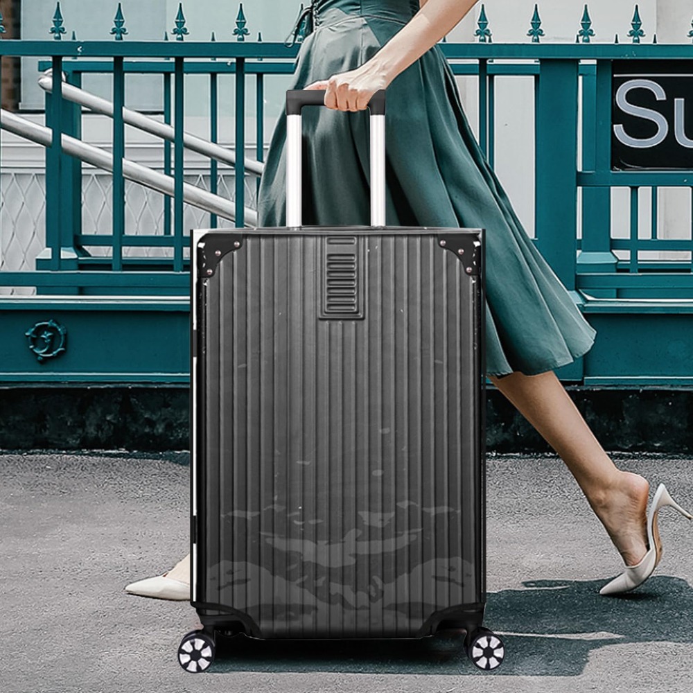 Full Transparent Luggage Protective Cover Waterproof PVC Suitcase Case Suit for 18-30 Inch Trolley Suitcase Dustproof Cover