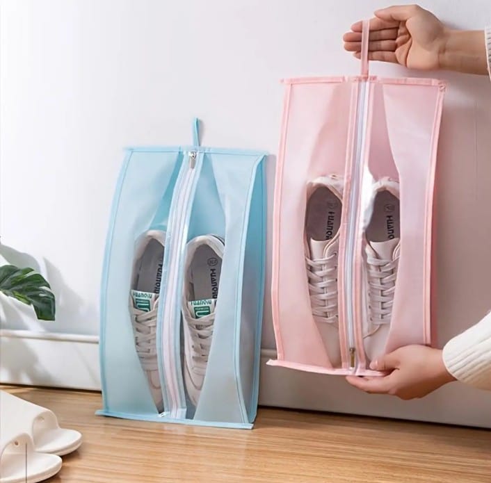 Pack of 3 Shoes Cover with Front Transparent bags with premium quality