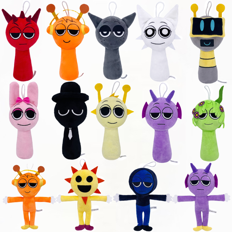 33styles Sprunki Plush Toys Sprunki Plush Doll Sprunki Game Pillow Kids Birthday  Stuffed Dolls Christmas 