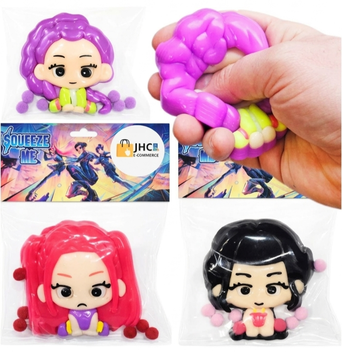 Kpop Theme Squishy Toy - Soft Slow Rising Squeeze Toy for Kids & Adults - Anti-Stress Relief Fidget Toy - Random Character Doll
