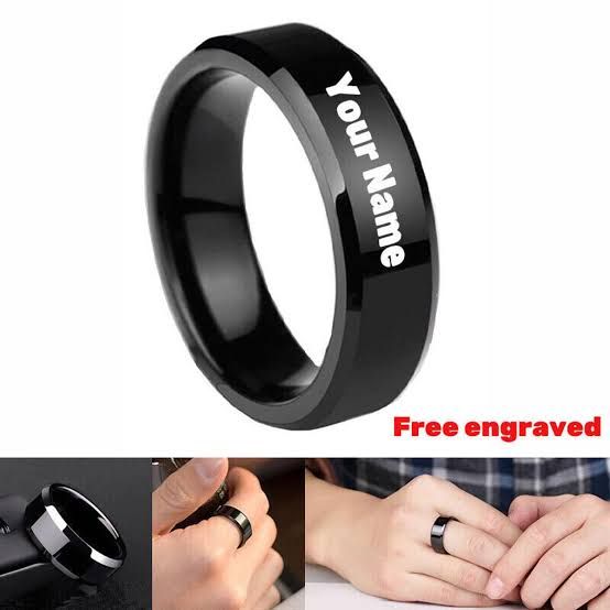 Best quality personalize High Shining ring with free name engraving  By The Gift Customizers