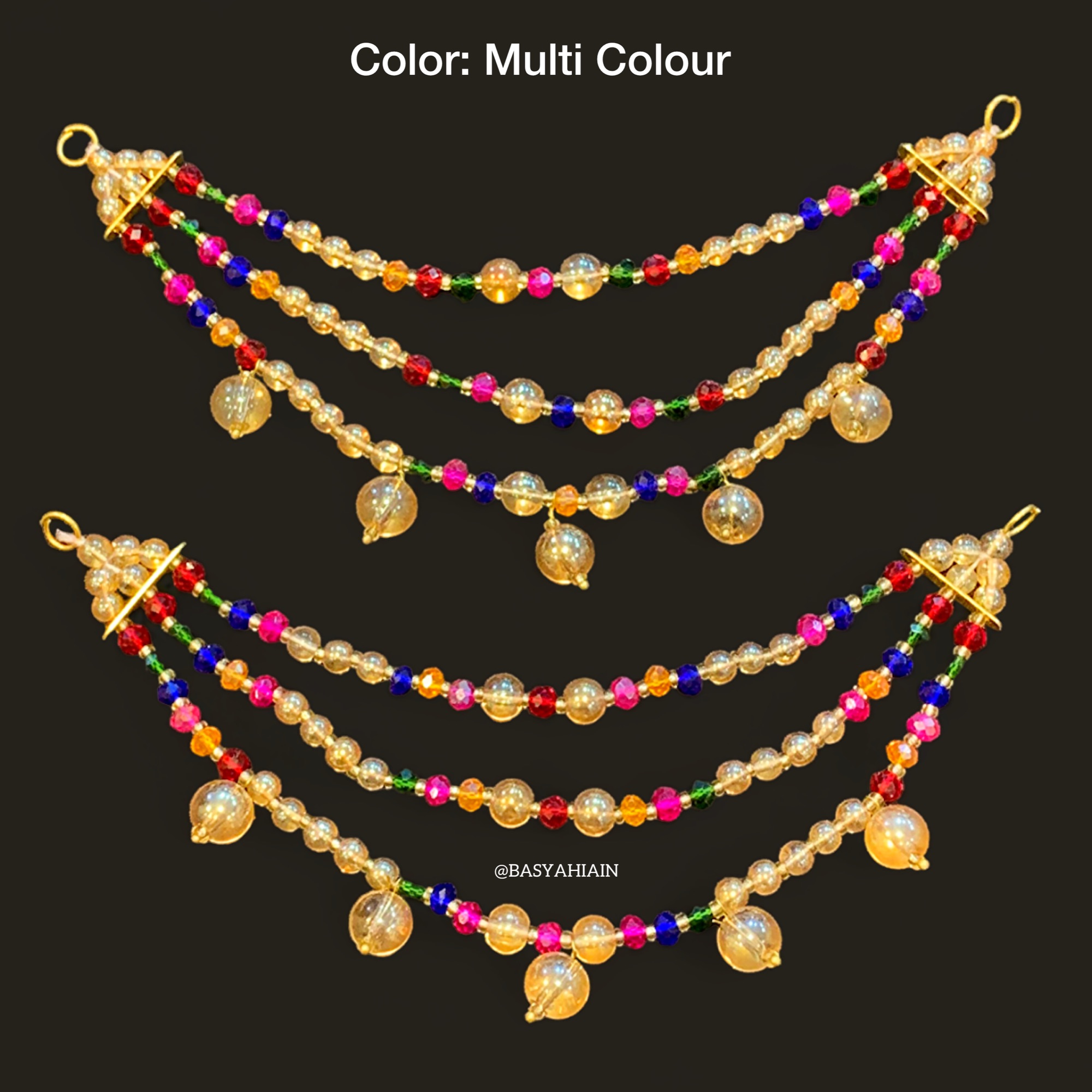 3 Layer Earrings Saharay For Bridals And Party Wear Available In Different Colors (Pair Pack)