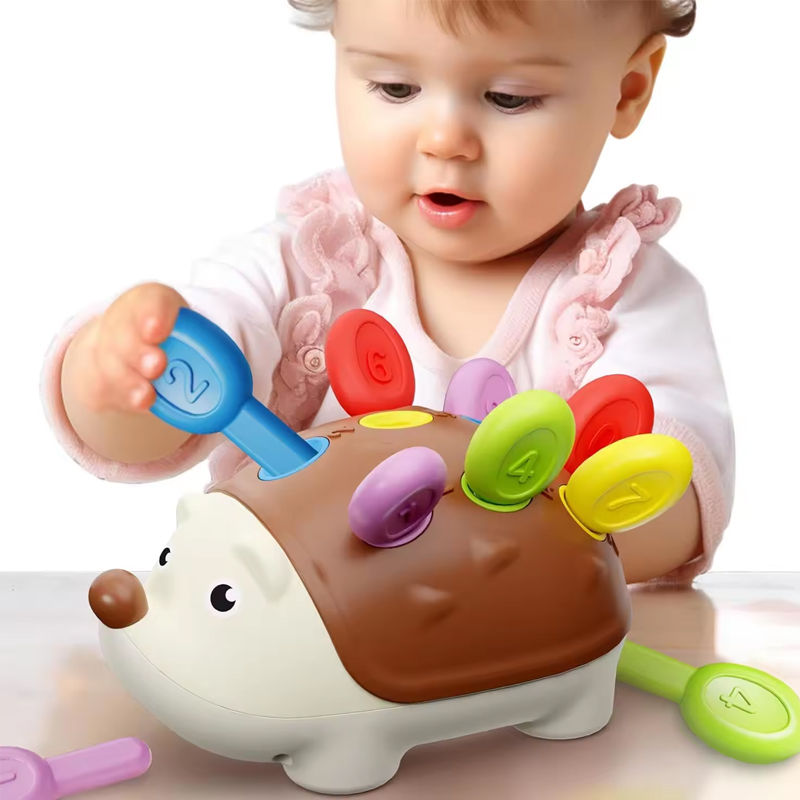 Montessori Educational Toy Fine Motor Toys For Toddlers 1-3 Hedgehog Learning Counting &Amp; Sorting Development Sensory Gifts
