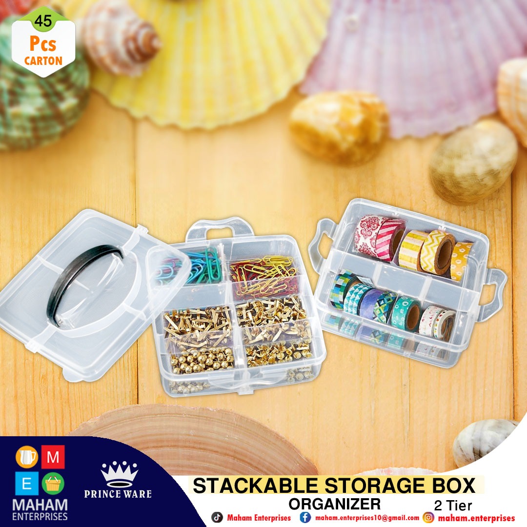 Transparent Storage Container Jewelry Box Clear Plastic Organizer Box Empty Earring Storage Organizer Display Case for Beads