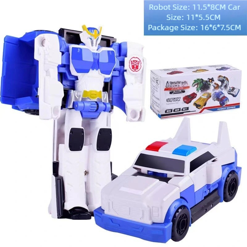 Popular One-Touch Transforming Robot Toy, Car/Dinosaur Style Figure, Transforming Robot Toy for Children Aged 3 and Above