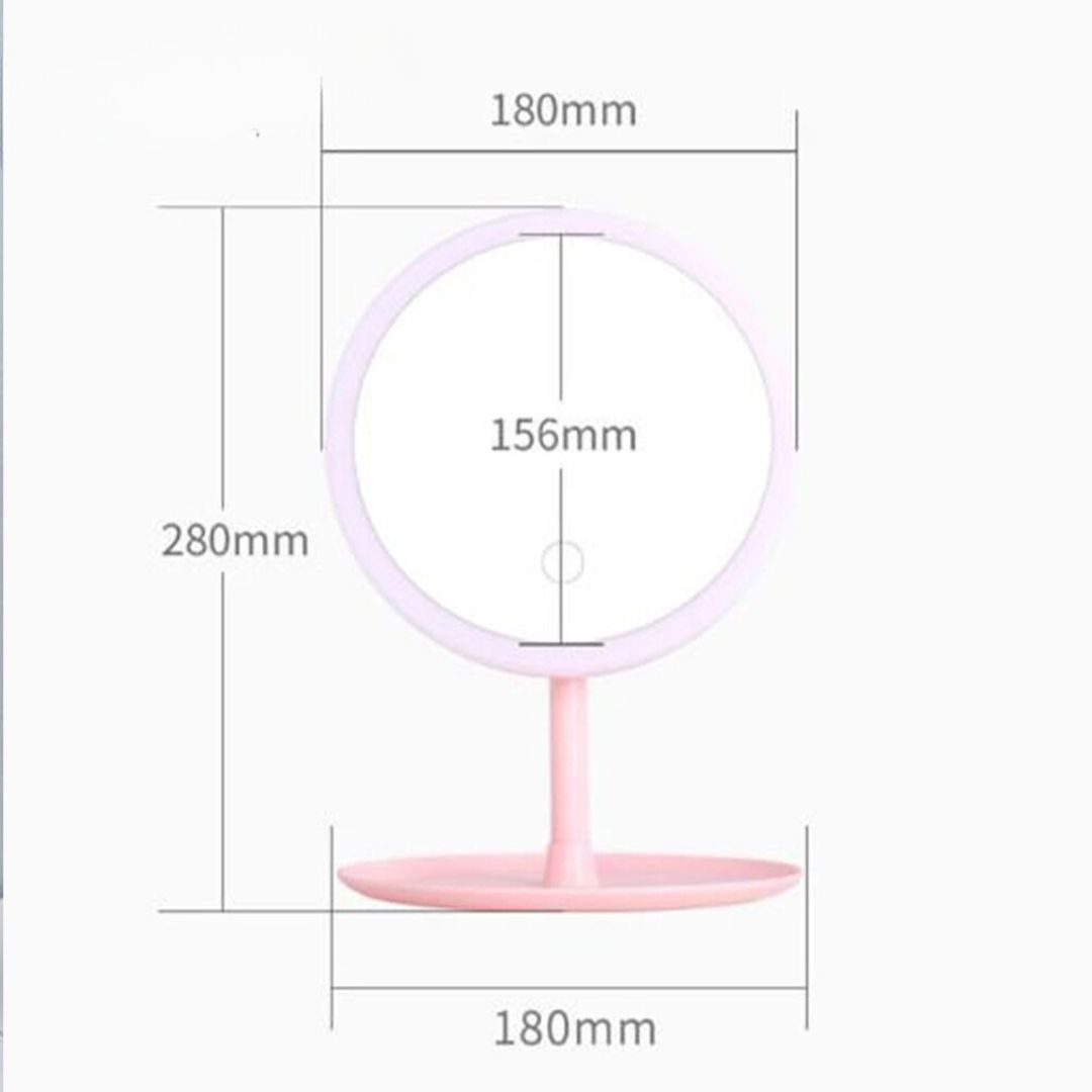 Makeup Mirror with Stand – Portable LED Light Mirror for Makeup & Skincare  Adjustable Tabletop Vanity Mirror with Built-in Bright Lights for Clear Reflection