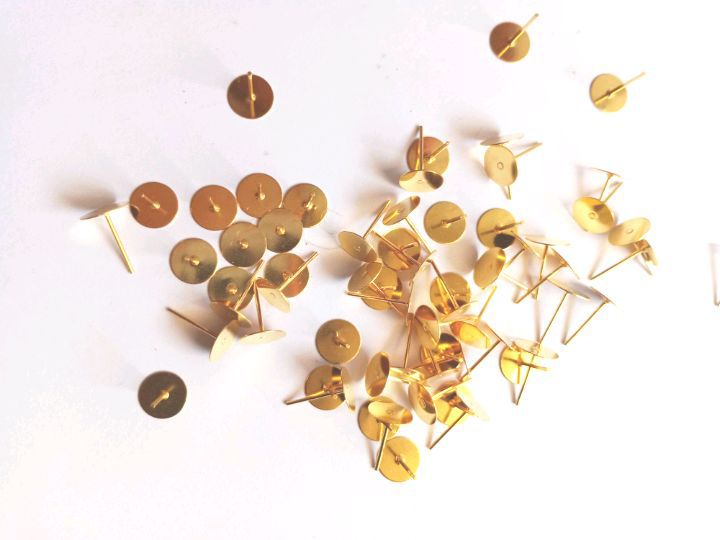 Blank Post Flat Round Earring Studs Pins for Earring Jewelry making