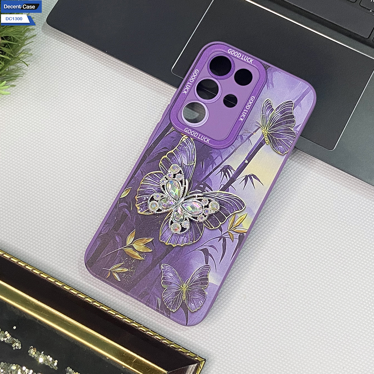 Vivo Y29 Cover - Purple - Luxury 3D Fancy Case For Girls