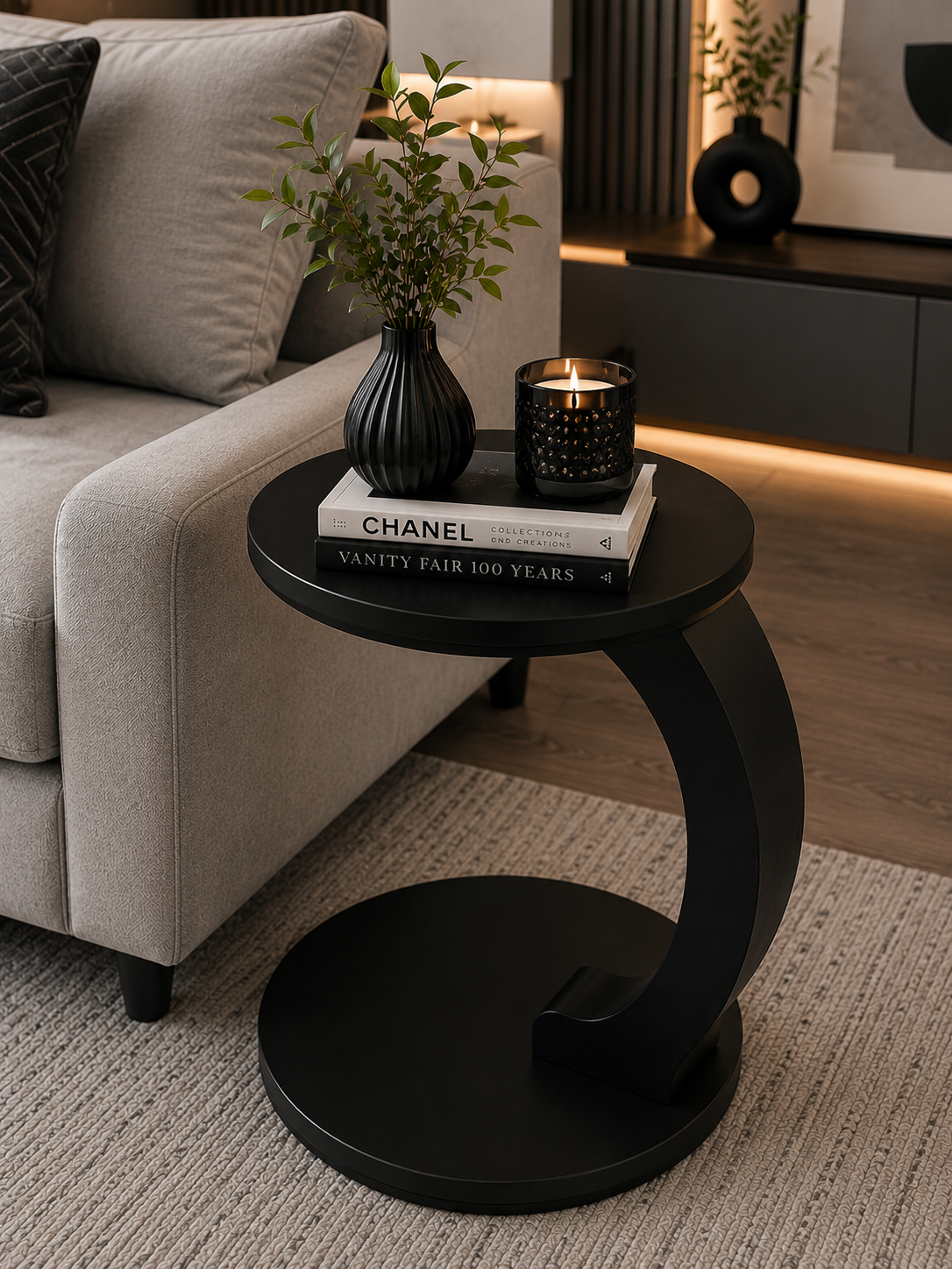 Luxury C Style Sofa End Table