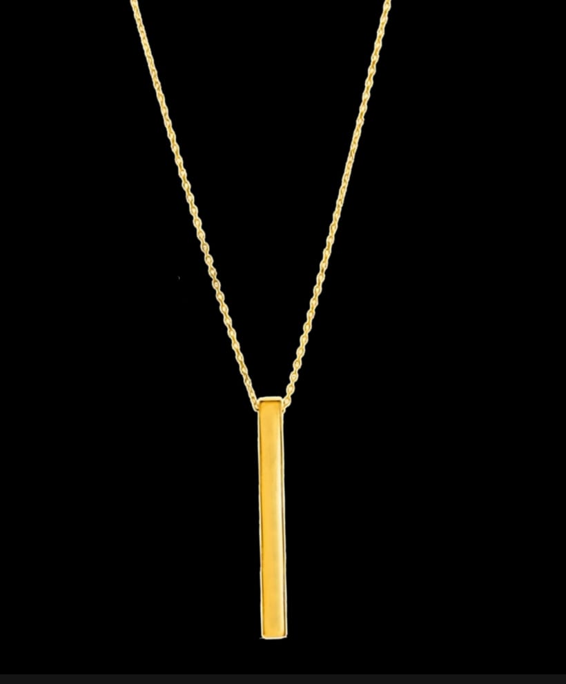 Men's 3D Vertical Nacklace Geometry Stainless steel Cuban Nacklace/ Chain  Temperman Neck chain Trendy Nacklace Gift For Men &Boys