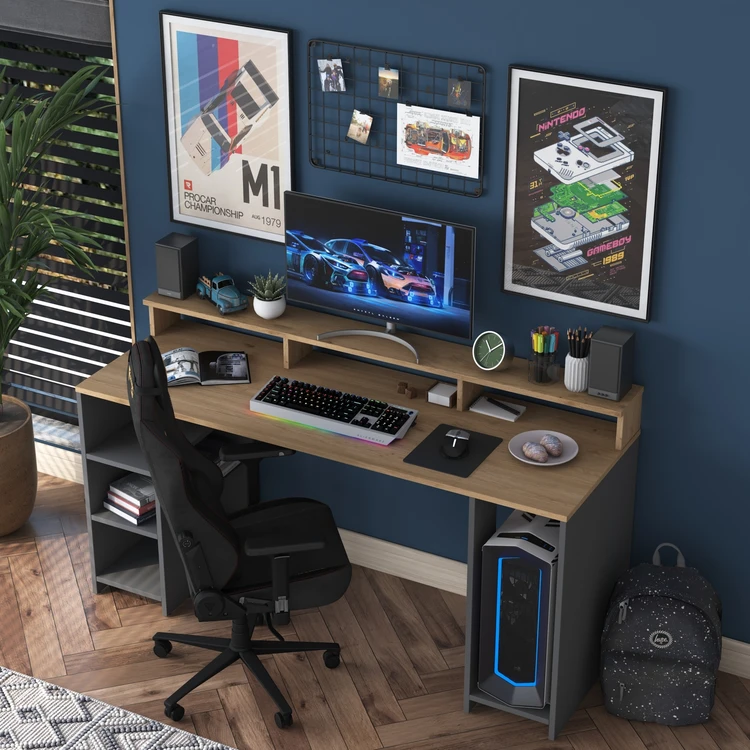 Large Gaming Table, workstation, Gaming Table with plenty of storage space multipurpose use (coustmized)