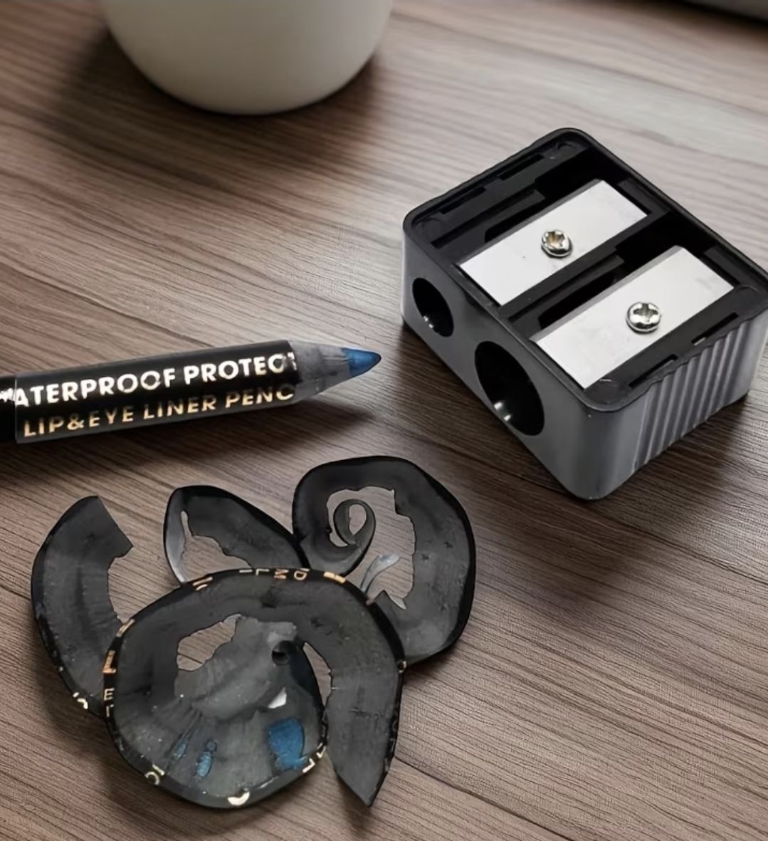 Imported Double Hole Cosmetic Pencil Sharpener for Eyeliner, Lip Liner & Makeup Pencils