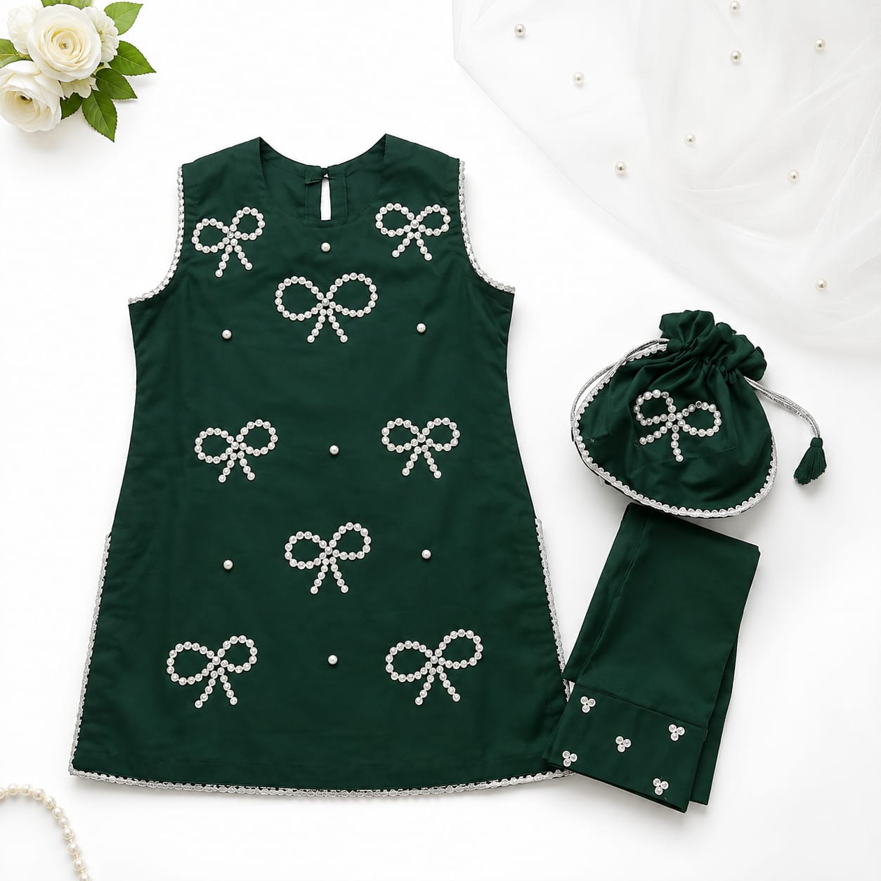 14 August dress for Baby girl green dress for baby girls