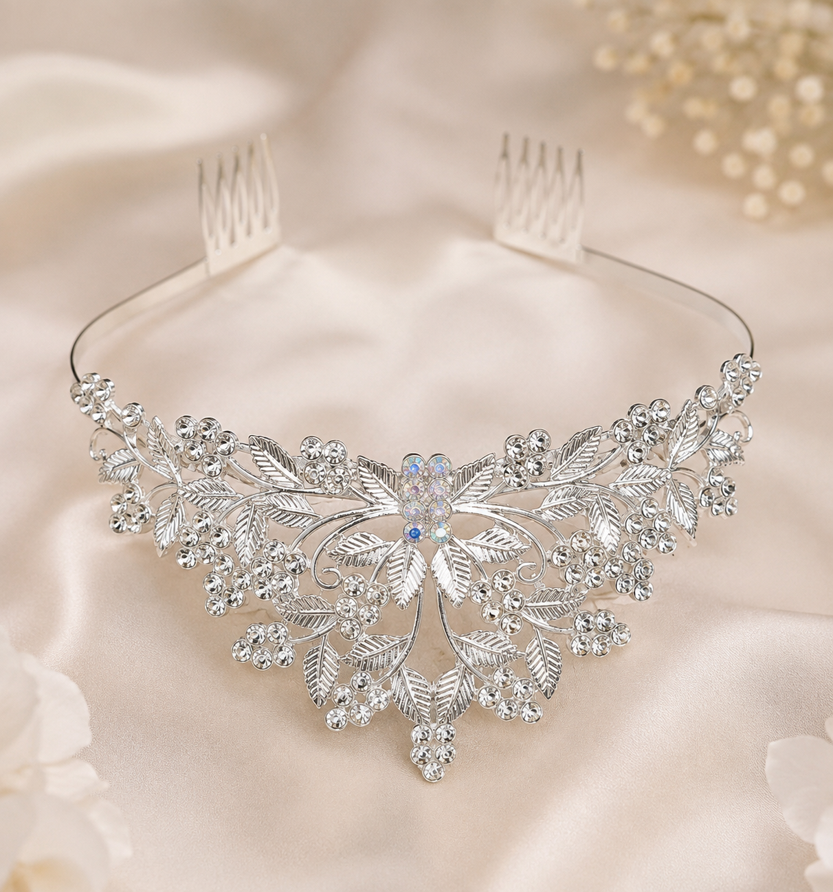 Cute Rhinestone Mini Tiara for Baby Photoshoot & Birthdays