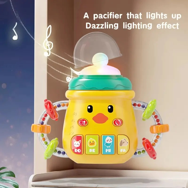 Montessori Baby Musical Feeding Bottle Toys Infant Grip