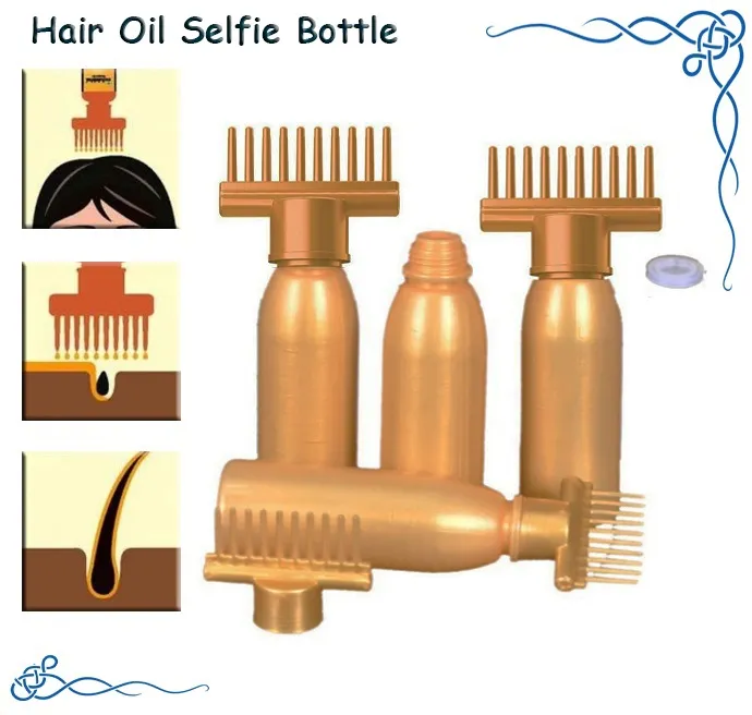 Comb Applicator Bottle for Hair Oils & Liquids Leak-Proof, Scalp-Friendly Design Pack of 2