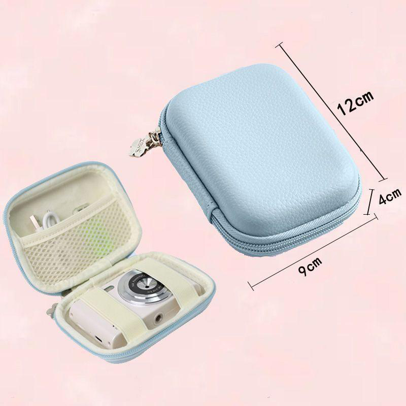 1PC Mini CCD Camera Protective Case with Travel Cover Mesh Pocket, Digital Camera Bag Store Cards & Accessories