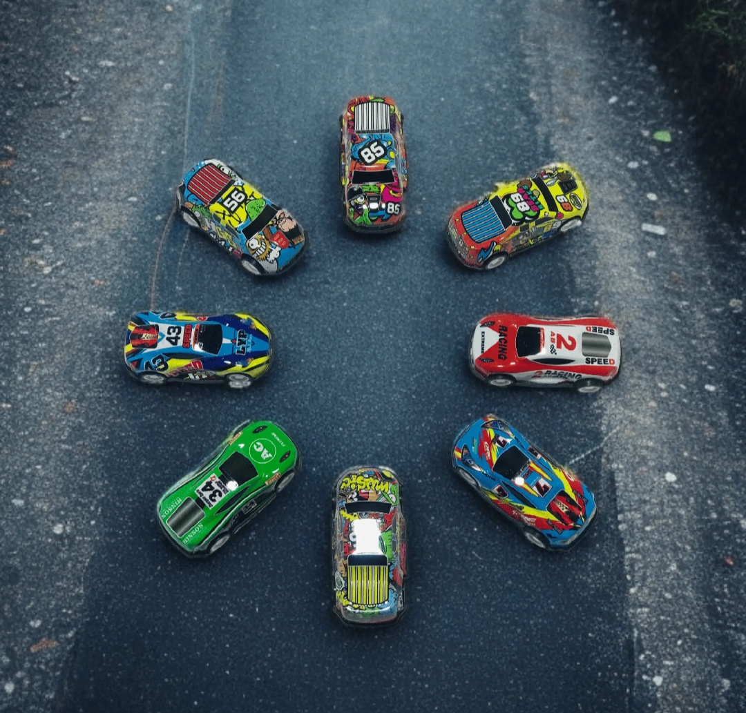 1:6 scale metal toy car pack, diecast mini vehicles for kids, metal body toy cars, car toys for boys girls, double cabin truck toy, dunki mini car set, multi color diecast car collection, gift for children, durable play car set Pakistan