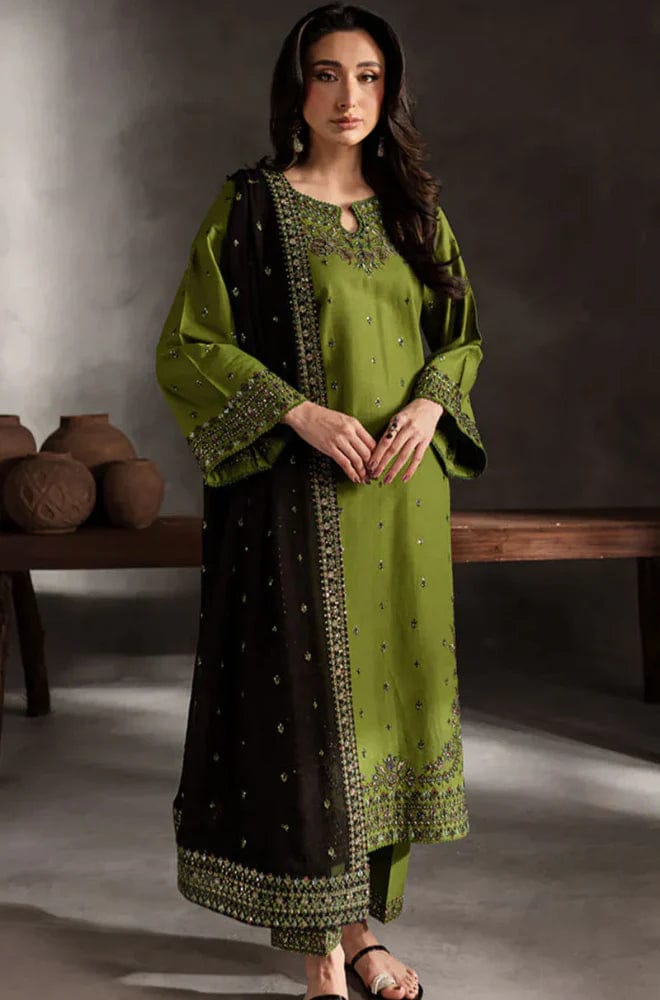 Women & Girls Unstitched 3PC Embroidered Lawn Dress – New Arrival Ladies Suit | Elegant Summer Clothes Collection - 3pcs Suit For Women Unstitched Lawn Fabric