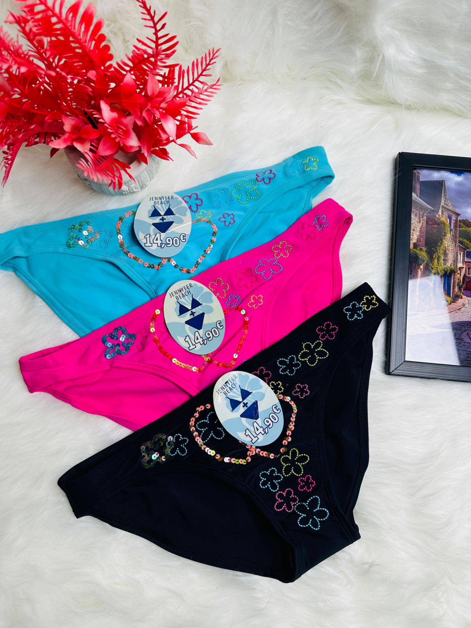 Premium Women’s Bikini Panties | Seamless High Waist Underwear | Soft Flexible Jersey Fabric | Breathable & Comfortable Fit | Stylish Stone Design | Solid Colors | 3 Beautiful Shades | Sizes S–XL