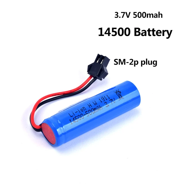 3.7v 600 mAh / 1200mah  14500 battery for rc Toy car, 14500 lithium battery for remote car, toy car battery