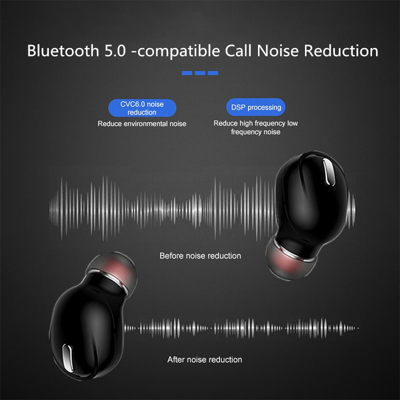 X9 Mini Wireless Earphones Invisible Single Mini Sports Bluetooth Headphone Handsfree Stereo Headset With Mic For Mobile Phone