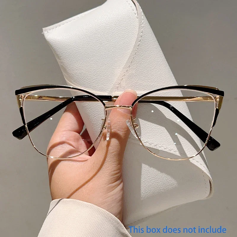 GM LUMIAS Oversized Cat Eye Glasses Women New Fashion Vintage Hollowed Rim Optical Frames Trendy Luxury Butterfly Shaped Eyewear
