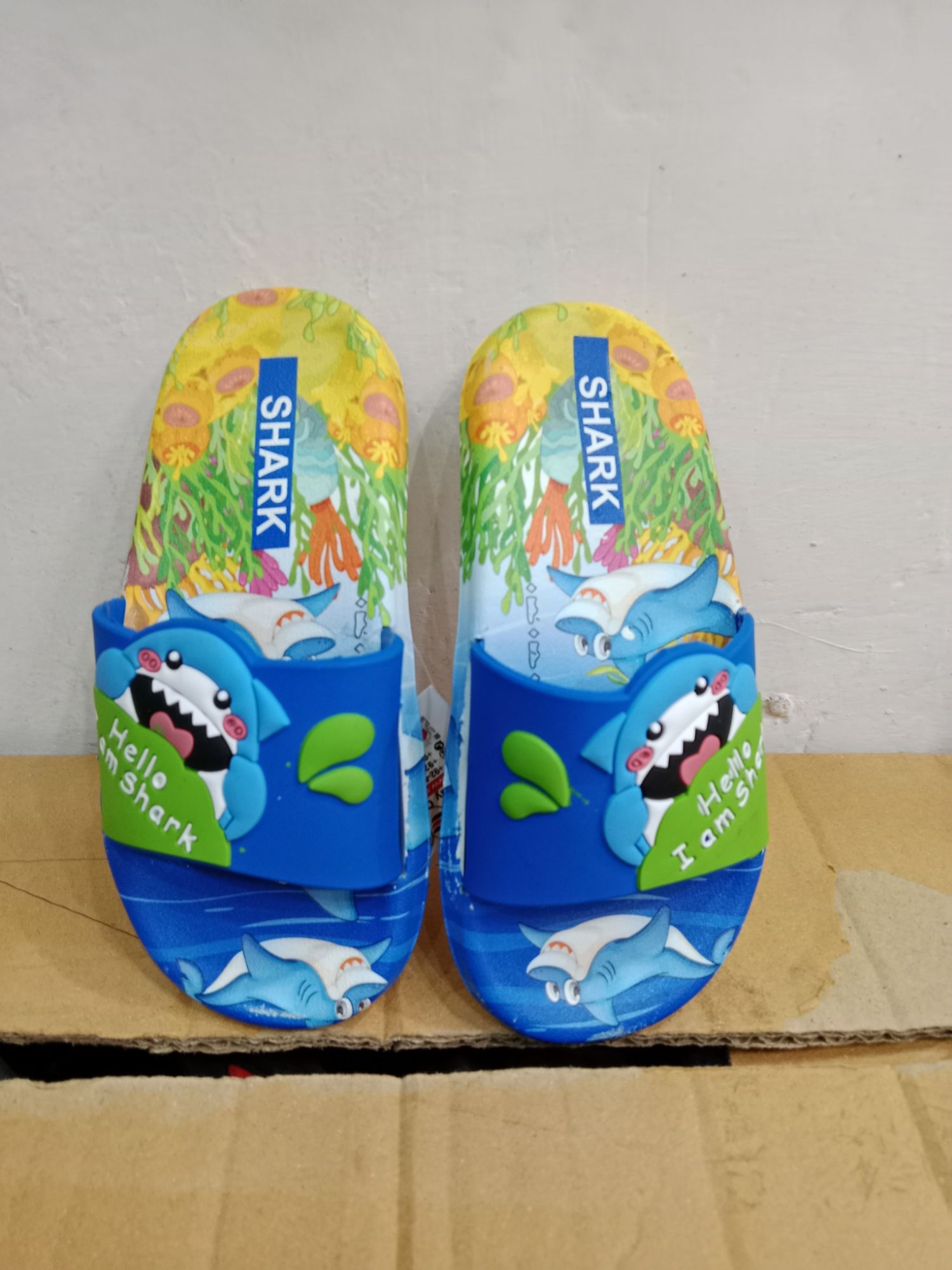 shark slippers for boys & girls
