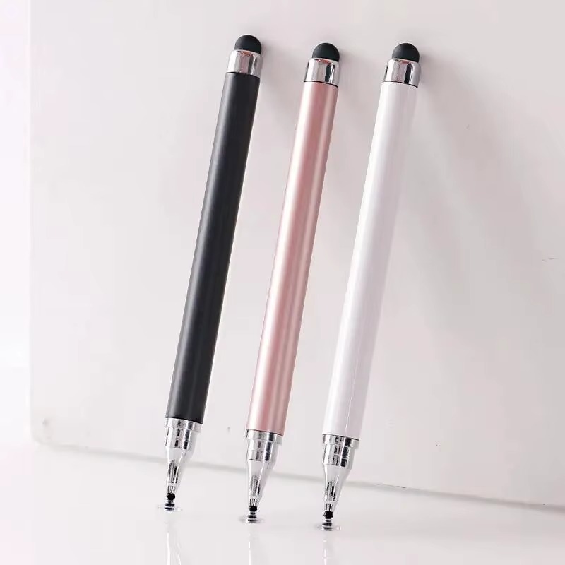 Touch Pen Stylus Pen 2 In 1 Universal Capacitive Touch Screen Stylus Touch Pencil Dual Tip Silicone Disc Stylus Pen for Android Tablet Mobile Laptop Drawing Writing No Charging Required