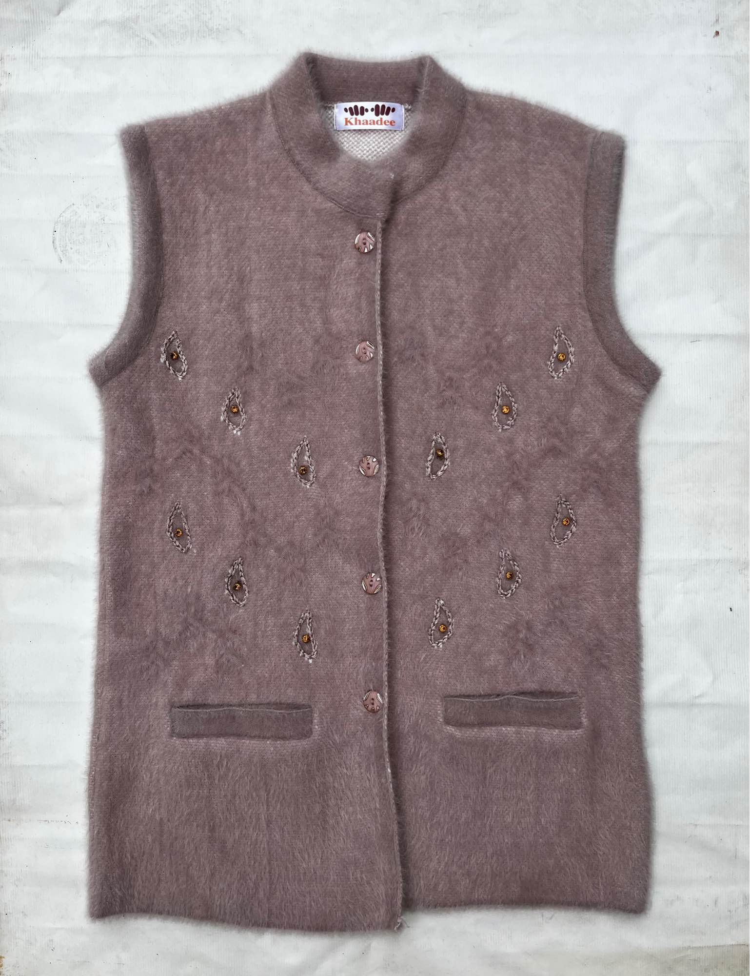 Sleeveless Sweaters for Women Soft Wool Embroidery Cardigans