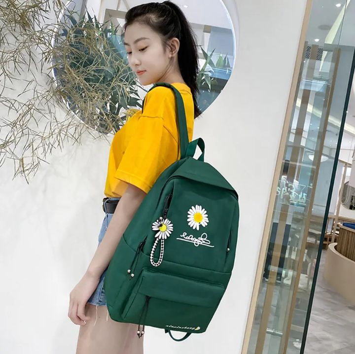 School Bag for Girls – All-Season Mesh Nylon Japanese Fashion Multi-Pocket Backpack for Teenagers & Students