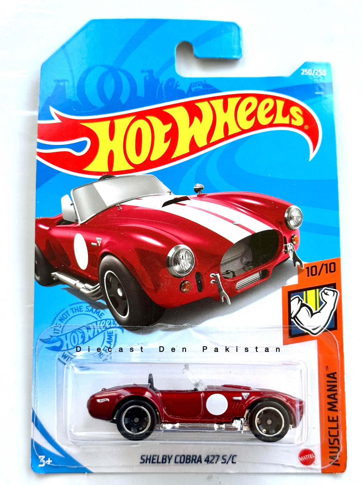 Hot Wheels SHELBY COBRA 427 S/C Red Yellow 1/64 Scale Diecast Model