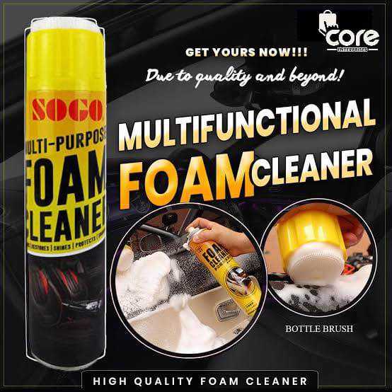 Multipurpose Foam Cleaner 525ml | Kitchen Furniture Fabric Carpet Leather & Vinyl Cleaner | Deep Cleaning Spray