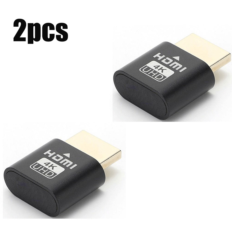 1-3pcs LED Display HDMI Virtual Display 4K HDMI DDC EDID Dummy Plug Display LED Cheat Virtual Plug HDMI Dummy Emulator Adapter