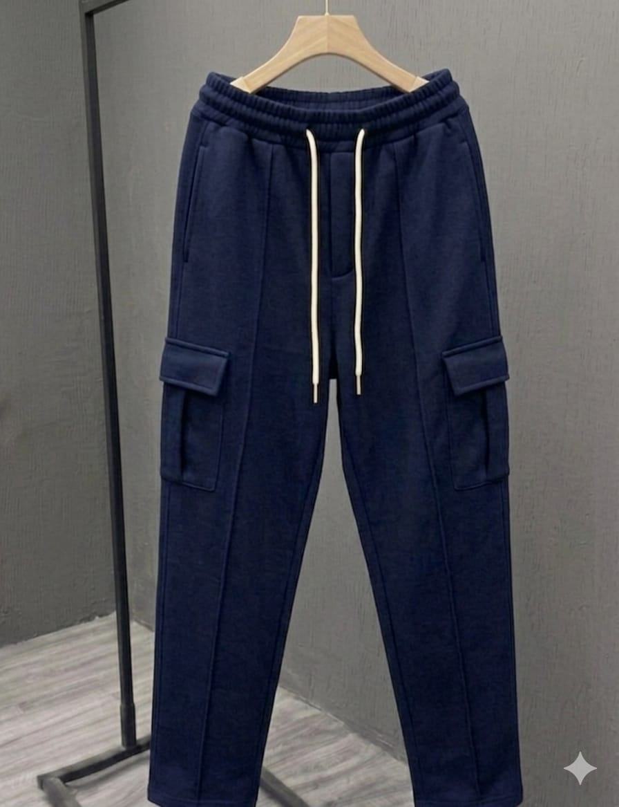 White Cargo Pocket Trousers