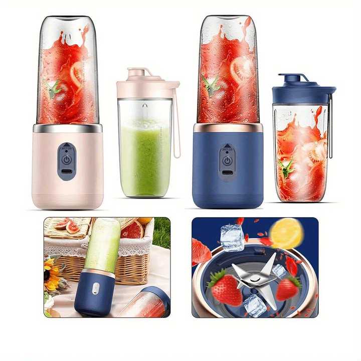 Rechargeable Mini Electric Juicer | Portable Automatic Juicer Blender 2 in 1 | USB Rechargeable Fruit Juice Maker