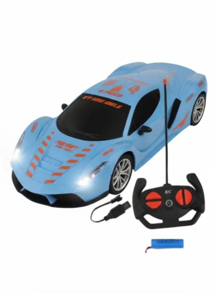 Rechargeable / Cell Operated High-Speed RC Car for Kids – Fast Remote Control Racing Car with LED Lights | USB Chargeable Toy Vehicle for Boys & Girls | Durable, Indoor & Outdoor Fun – Ideal Gift