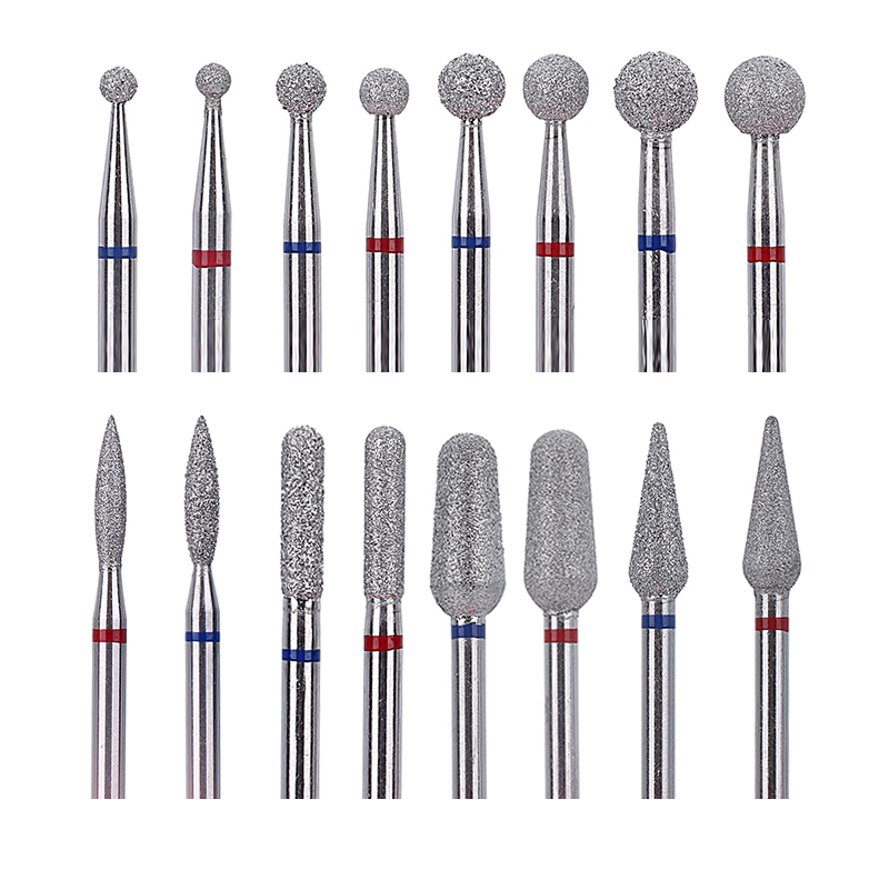 5/4/3mm Ball Diamond Milling Cutter Nail Drill Bit For Manicure Accessory 3/32"Pedicure Eletric Machine Nail Bit Brush Burr Tool