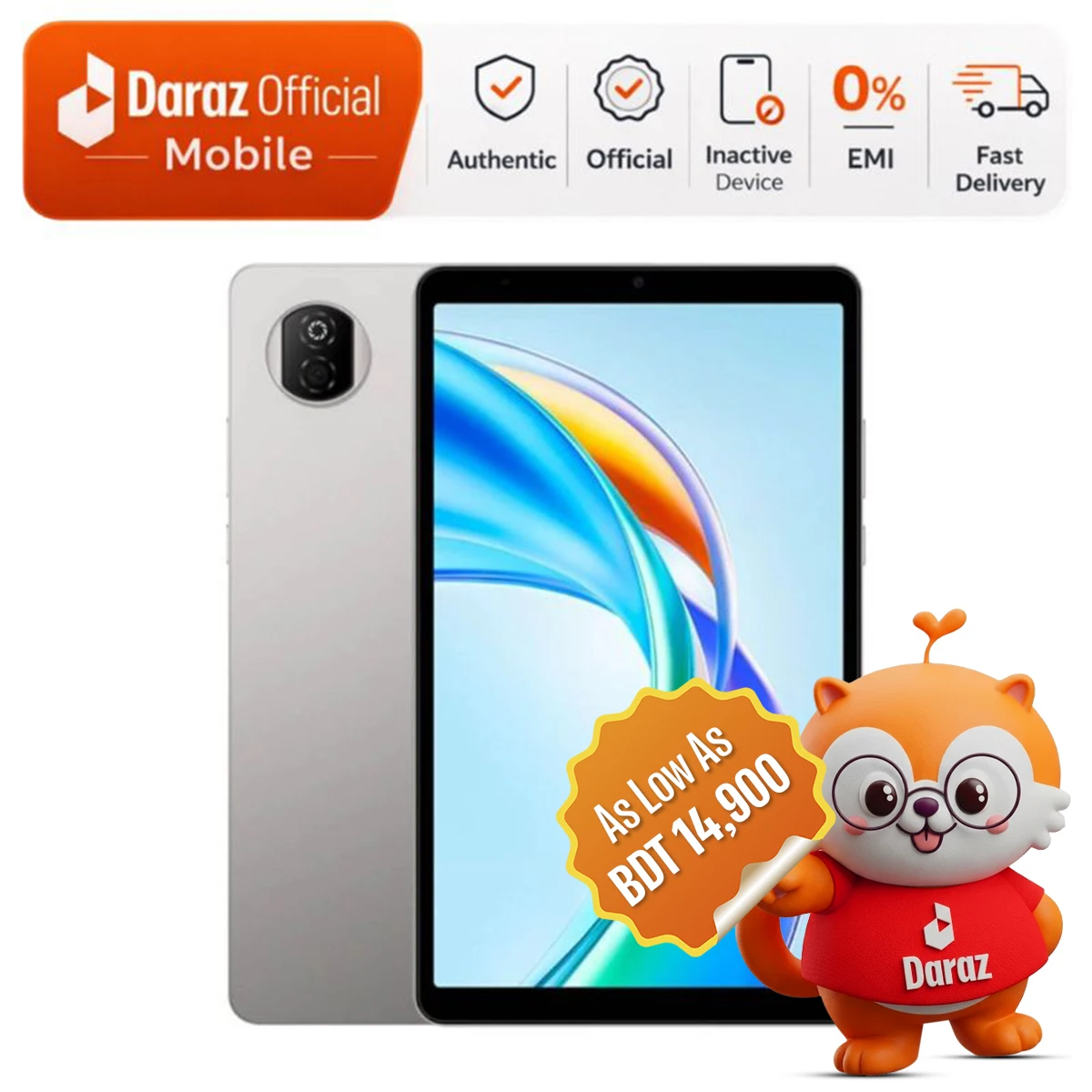 HONOR Pad X7 WIFI 4/128GB | 7020mAh Massive Battery | Snapdragon 8 Chip | Official