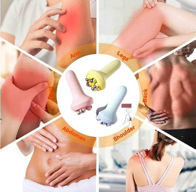 Handheld Massage Ball | Muscle Massage Roller for Neck, Back, Shoulder, Foot & Legs | Portable Body Massager