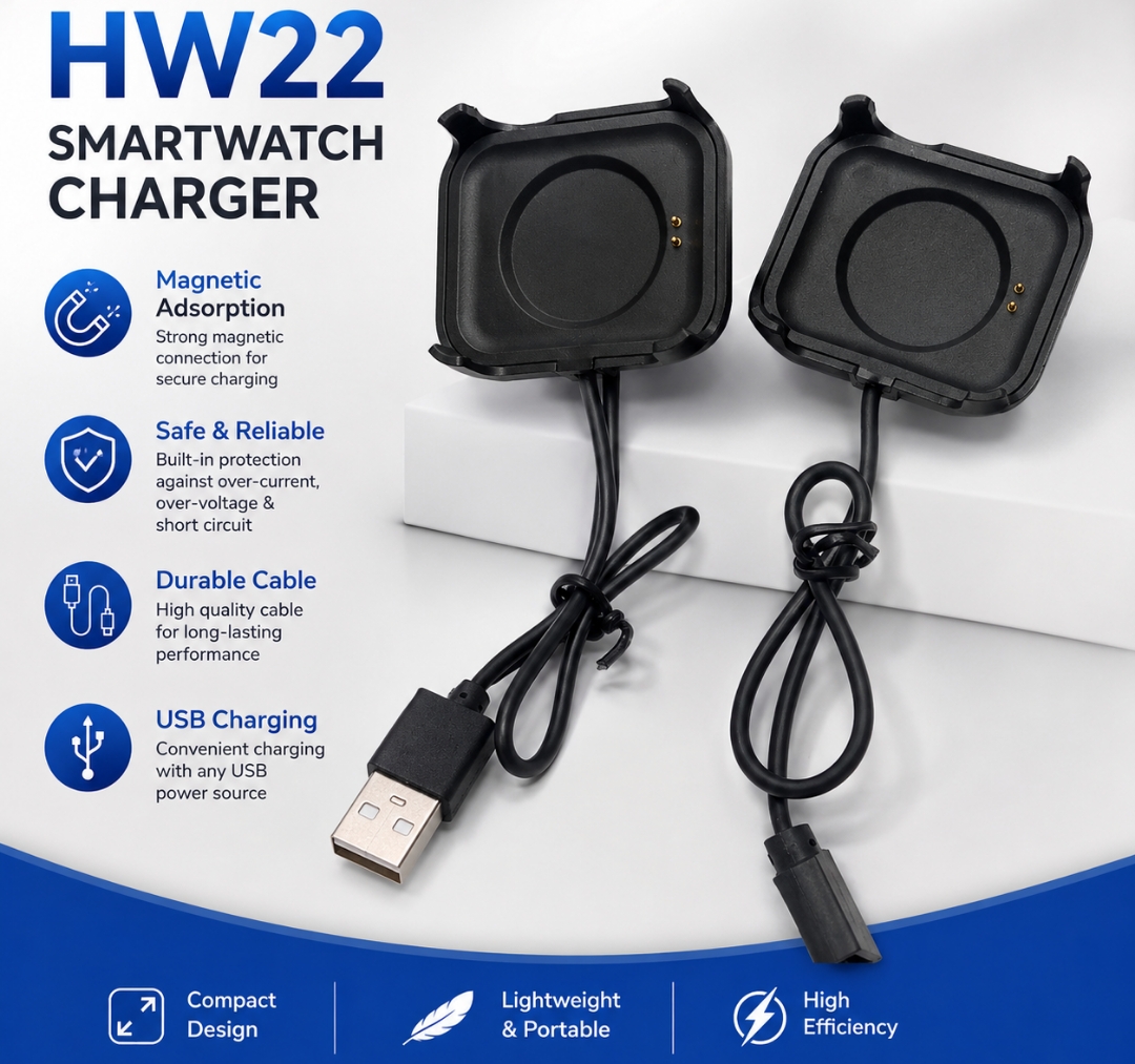 HW22 Smart Watch Magnetic Charging Cable | USB Charger Cable for HW22 Smartwatch