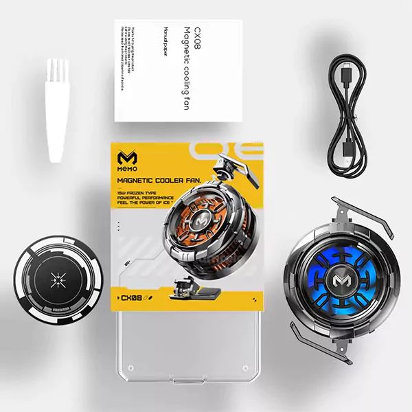 MEMO CX07 CX08 & CX15 Mobile Phone Cooler Magnetic Cooling Fan Case Radiator For PUBG Gaming Back Clip Cool Heat Sink For Smartphones