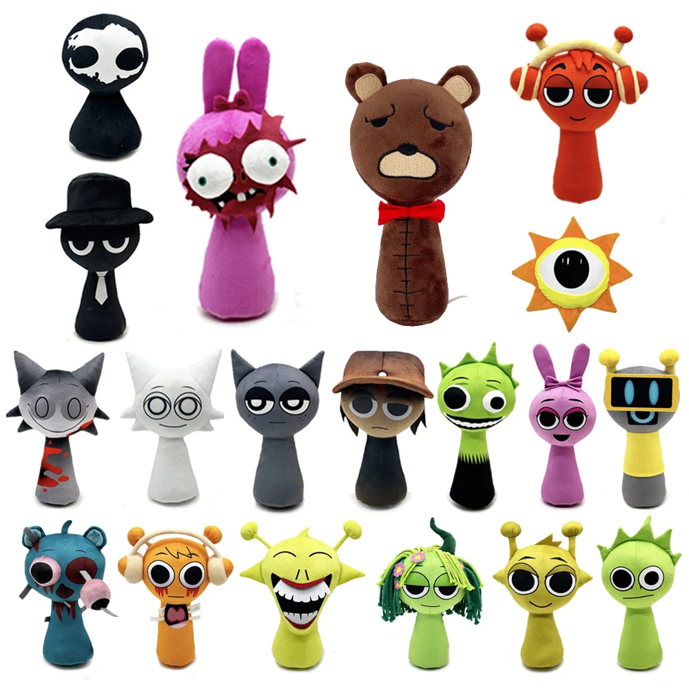 &New Sprunki Plush Toys Game Plush Sprunki  Plush Doll Sprunki Game Cartoon Kid Birthday  Stuffed Dolls Christmas 