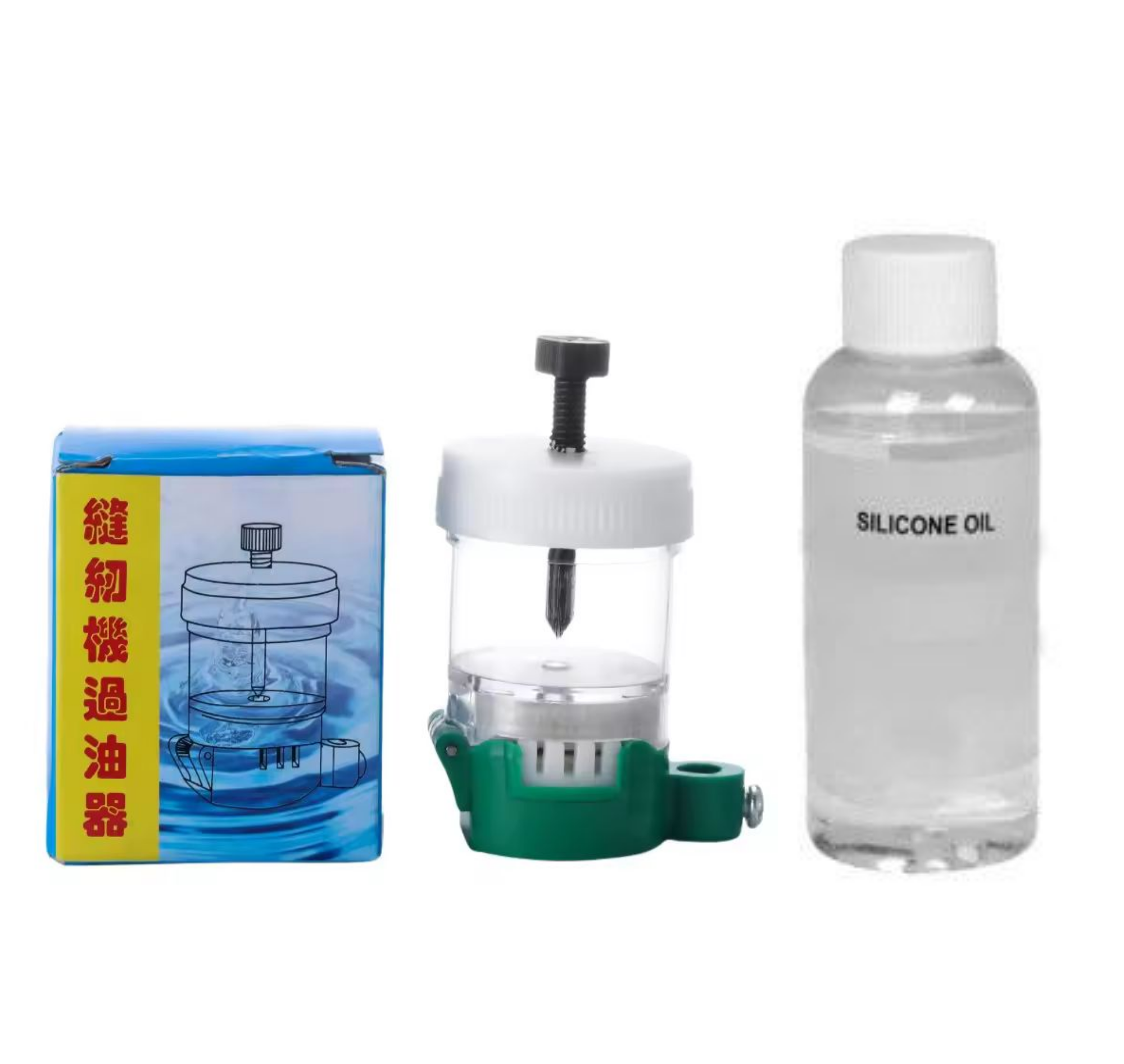 Silicone Oil Cup for Sewing Machine with 1/4 L Silicone Oil Bottle | Thread Lubricating Cup | Anti-Break Wire Oil Pot | Flat Car Oil Feeder | Sewing Machine Accessories