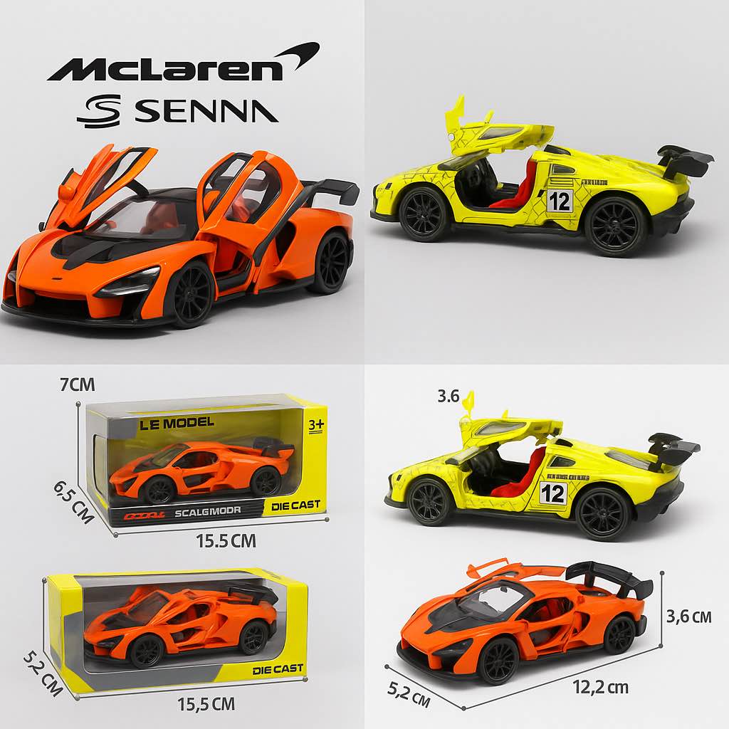 1/32 McLaren Senna Alloy Sports Car Model Diecasts Metal Toy Vehicles Car Model Simulation Sound Light Collection Toy Gift