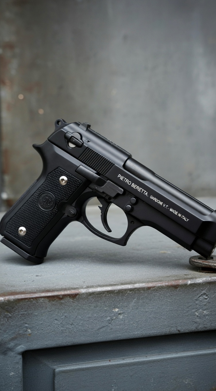 1911 Classic Style Manual Toy gun – Spring Action Magazine Fed Model – Brown Grip Accent