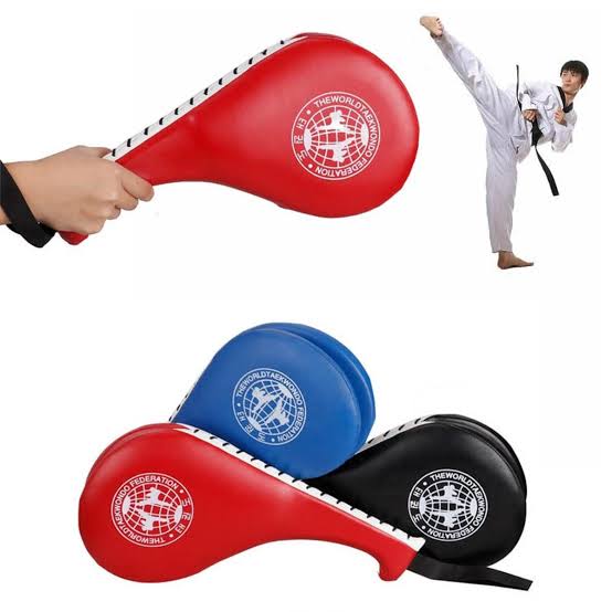 Taekwondo Kick Pads 2PK, Karate Martial Arts Training Equipment Kicking Target Pad, Double Strike Boxing Pads for Kids Youth