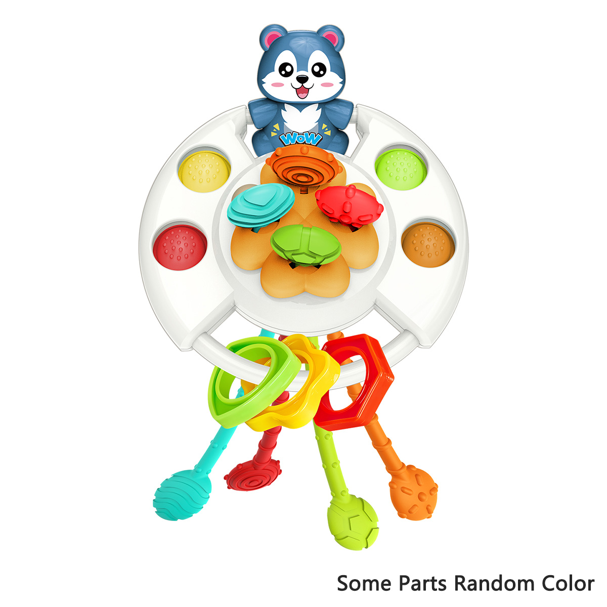Activity Development Pull String Toys Silicone Teething Rattle Educational Learning Toy Baby Sensory Montessori Toys 